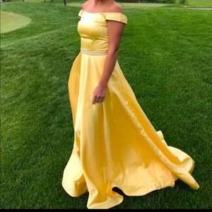Sherri Hill Prom Dress Yellow Ball Gown